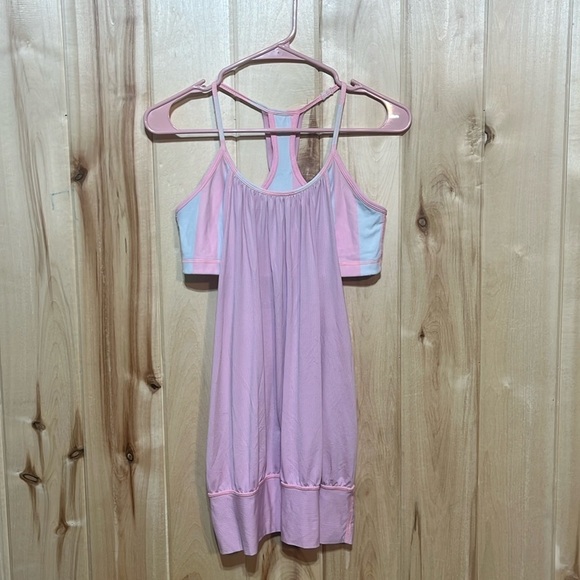 Lululemon Pink and White No Limits Tank Top Size 6 - Picture 1 of 4